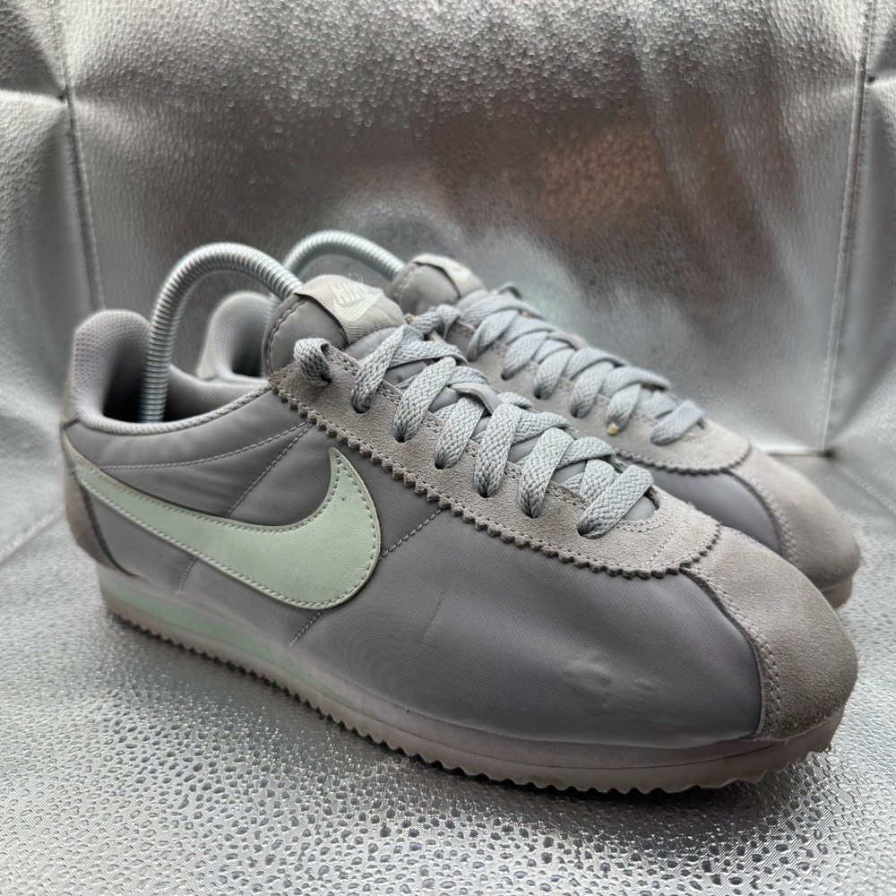 Size‎ 8.5 Nike Classic Cortez Nylon Wolf Gray White Womens Sneakers 457226-031